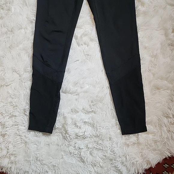 Women's Reebok Black Mesh Panel Yoga Leggings Gym Pants Athleisure - S - Picture 6 of 14